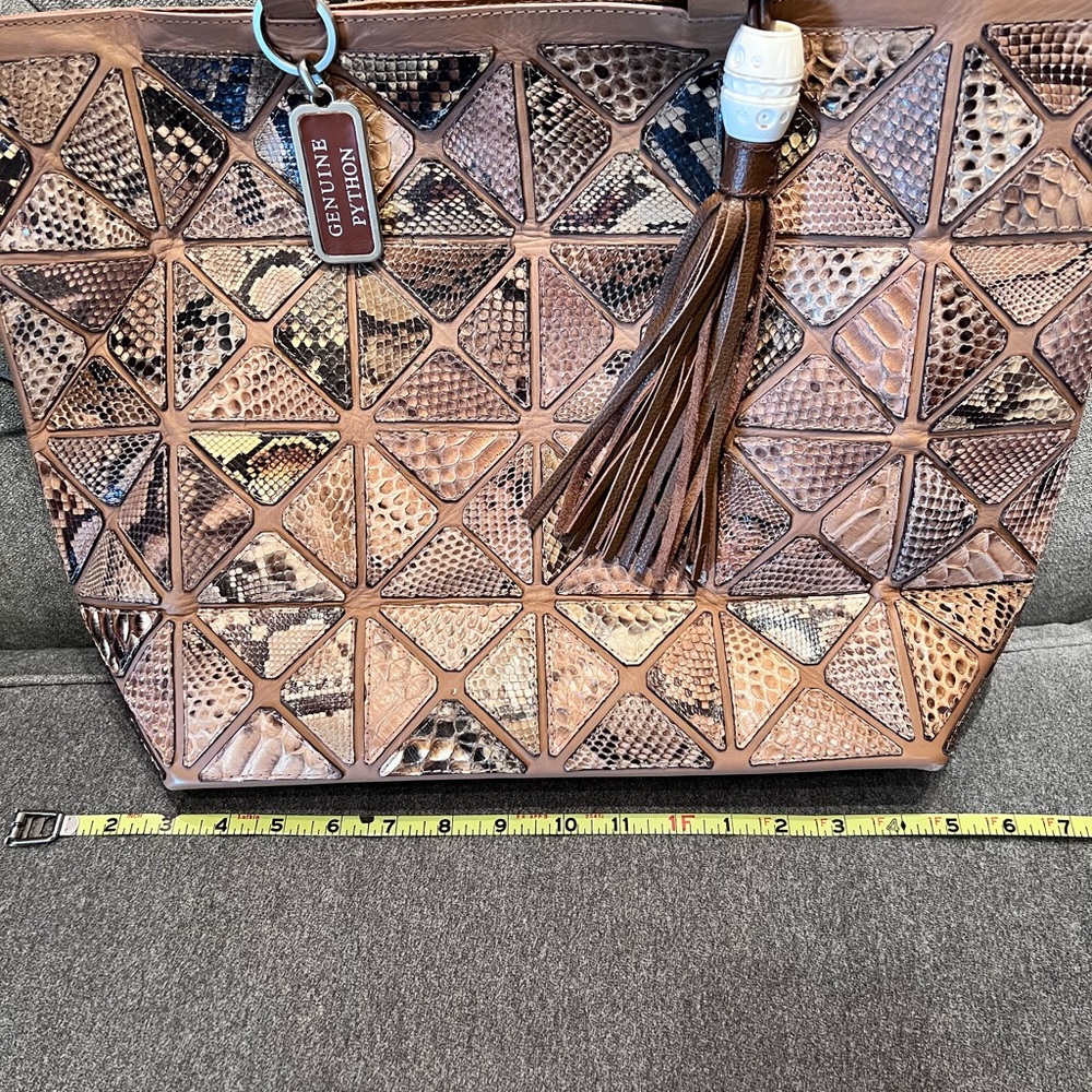 Genuine Python Snake Skin XL Tote - Picture 6 of 10